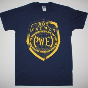 POP WILL EAT ITSELF BOX FRENZY NEW NAVY BLUE T SHIRT