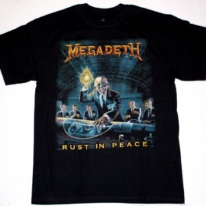 MEGADETH RUST IN PEACE'90  NEW BLACK T-SHIRT