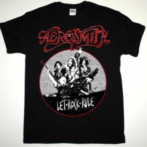 AEROSMITH LET ROCK RULE TOUR 2014 NEW BLACK TSHIRT