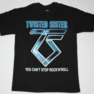 TWISTED SISTER YOU CAN'T STOP ROCK 'N' ROLL'83 NEW BLACK T-SHIRT