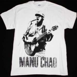 MANU CHAO EN VIVO JUMBO PRINT NEW WHITE T-SHIRT