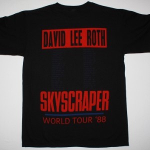 DAVID LEE ROTH SKYSCRAPER 1988 NEW BLACK T-SHIRT
