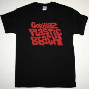 GORILLAZ PLASTIC BEACH NEW BLACK T SHIRT