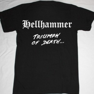 HELLHAMMER TRIUMPH OF DEATH'83 NEW BLACK T-SHIRT