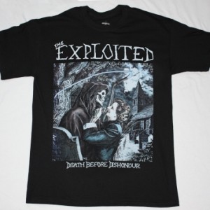 THE EXPLOITED DEATH BEFORE DISHONOUR'87 NEW BLACK T-SHIRT