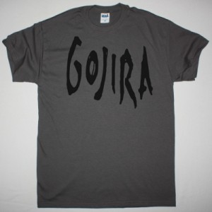 GOJIRA SCRATCHED LOGO NEW GREY CHRACOAL T SHIRT