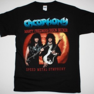 CACOPHONY SPEED METAL SYMPHONY MARTY FRIEDMAN JASON BECKER NEW BLACK T-SHIRT