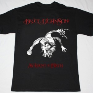 BRUCE DICKINSON ACCIDENT AT BIRTH NEW BLACK T-SHIRT
