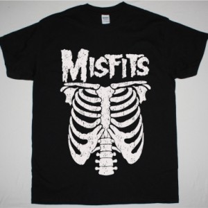 MISFITS RIB CAGE NEW BLACK T SHIRT