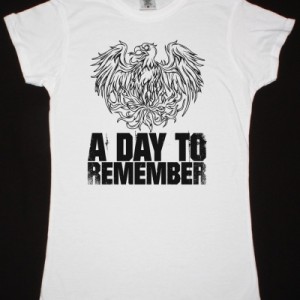 A DAY TO REMEMBER EAGLE NEW WHITE LADY T-SHIRT