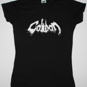 CALIBAN LOGO NEW BLACK LADY T-SHIRT