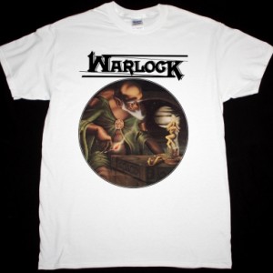 WARLOCK BURNING THE WITCHES 1984  NEW WHITE T-SHIRT