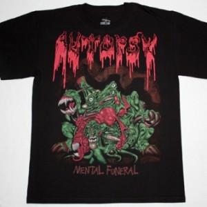 AUTOPSY MENTAL FUNERAL'91  NEW BLACK T-SHIRT