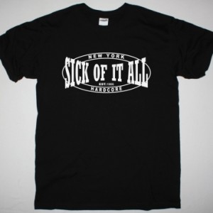 SICK OF IT ALL LOGO NEW BLACK T-SHIRT