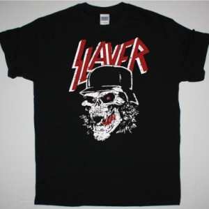SLAYER SKULL HELMET NEW BLACK T SHIRT