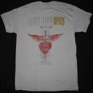 BON JOVI BECAUSE WE CAN THE TOUR EUROPE 2013 NEW LIGHT GREY T SHIRT