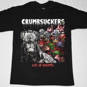 CRUMBSUCKERS LIFE OF DREAMS'86 NEW BLACK T-SHIRT