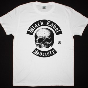 BLACK LABEL SOCIETY LOGO NEW WHITE T-SHIRT