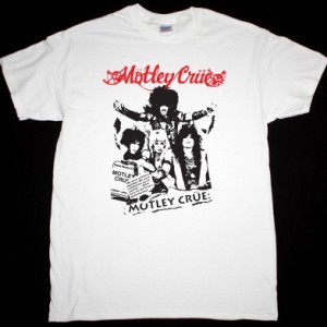 MOTLEY CRUE BAND POSTER NEW WHITE T-SHIRT