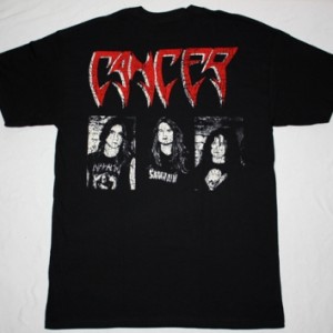 CANCER TO THE GORY END'90 NEW BLACK T-SHIRT