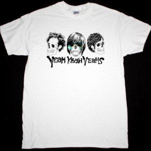 YEAH YEAH YEAHS SKULLS NEW WHITE T-SHIRT