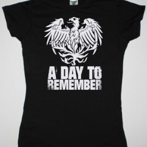 A DAY TO REMEMBER EAGLE NEW BLACK LADY  T-SHIRT