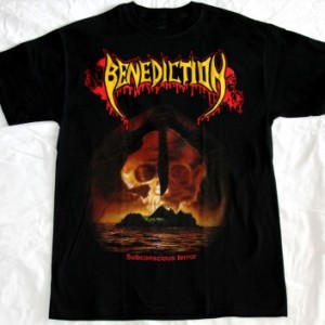 BENEDICTION SUBCONSCIOUS TERROR '90 NEW BLACK T-SHIRT