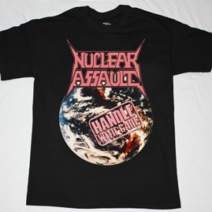 NUCLEAR ASSAULT HANDLE WITH CARE'89 NEW BLACK T-SHIRT