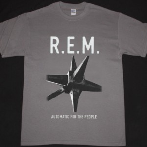 R.E.M. AUTOMATIC FOR THE PEOPLE 92 NEW GREY CHRACOAL T-SHIRT