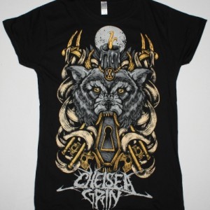 CHELSEA GRIN WOLFKEYS NEW BLACK LADY T-SHIRT
