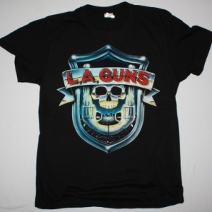 L.A. GUNS NO MERCY TOUR NEW BLACK TSHIRT