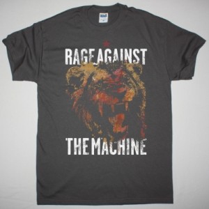 RAGE AGAINST THE MACHINE LION NEW GREY CHARCOAL T-SHIRT