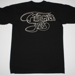 YES FRAGILE '71 NEW BLACK T-SHIRT