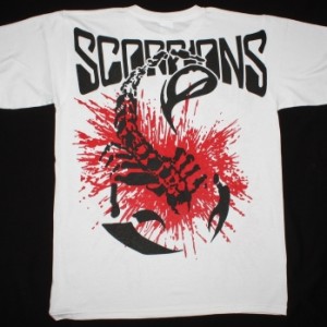 SCORPIONS ROCK N ROLL  JUMBO PRINT NEW WHITE T-SHIRT