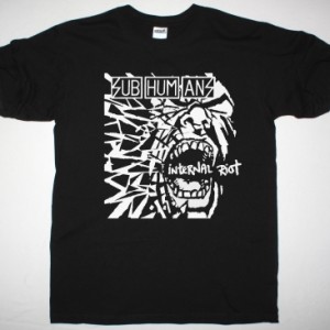 SUBHUMANS INTERNAL RIOT NEW BLACK T SHIRT