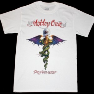 MOTLEY CRUE DR.FEELGOOD'89 NEW WHITE T-SHIRT
