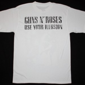 GUNS N ROSES USE YOUR ILLUSION'91 NEW WHITE T-SHIRT