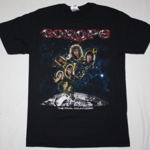 EUROPE THE FINAL COUNTDOWN'86 NEW BLACK T-SHIRT