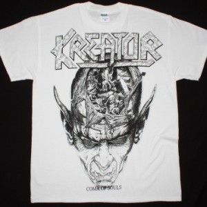 KREATOR COMA OF SOULS'90 JUMBO PRINT NEW WHITE T-SHIRT