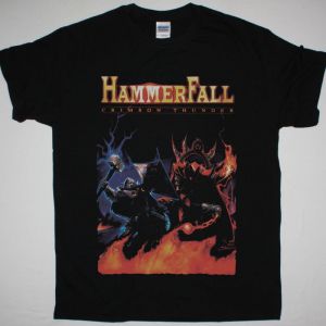 HAMMERFALL CRIMSON THUNDER NEW BLACK T-SHIRT
