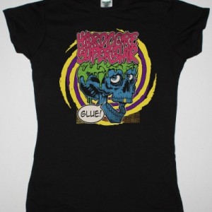 HARDCORE SUPERSTAR GLUE! NEW BLACK LADY T-SHIRT