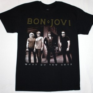BON JOVI WHAT DO YOU GOT? BAND PHOTO NEW BLACK T-SHIRT