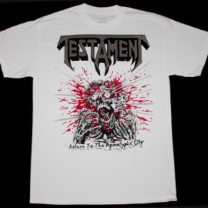 TESTAMENT  RETURN TO THE APOCALYPTIC CITY WHITE T-SHIRT