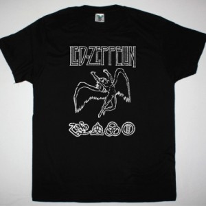 LED ZEPPELIN SWAN LOGOSHIRT DISTRESSED NEW BLACK T-SHIRT