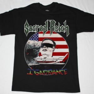 SACRED REICH IGNORANCE'87  NEW BLACK T-SHIRT