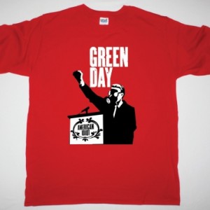 GREEN DAY AMERICAN IDIOT NEW RED T-SHIRT