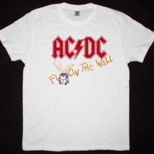 AC DC FLY ON THE WALL 1985 AC/DC NEW WHITE T-SHIRT