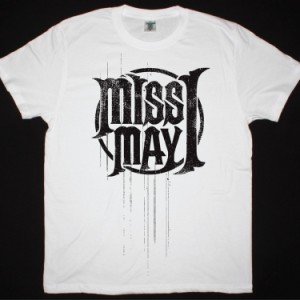 MISS MAY I LOGO NEW WHITE T-SHIRT