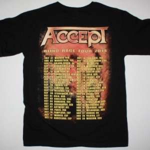 ACCEPT BLIND RAGE WORLD TOUR DATES 2014 NEW BLACK T-SHIRT
