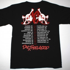 MOTLEY CRUE DR.FEELGOOD TOUR 89 NEW BLACK T-SHIRT